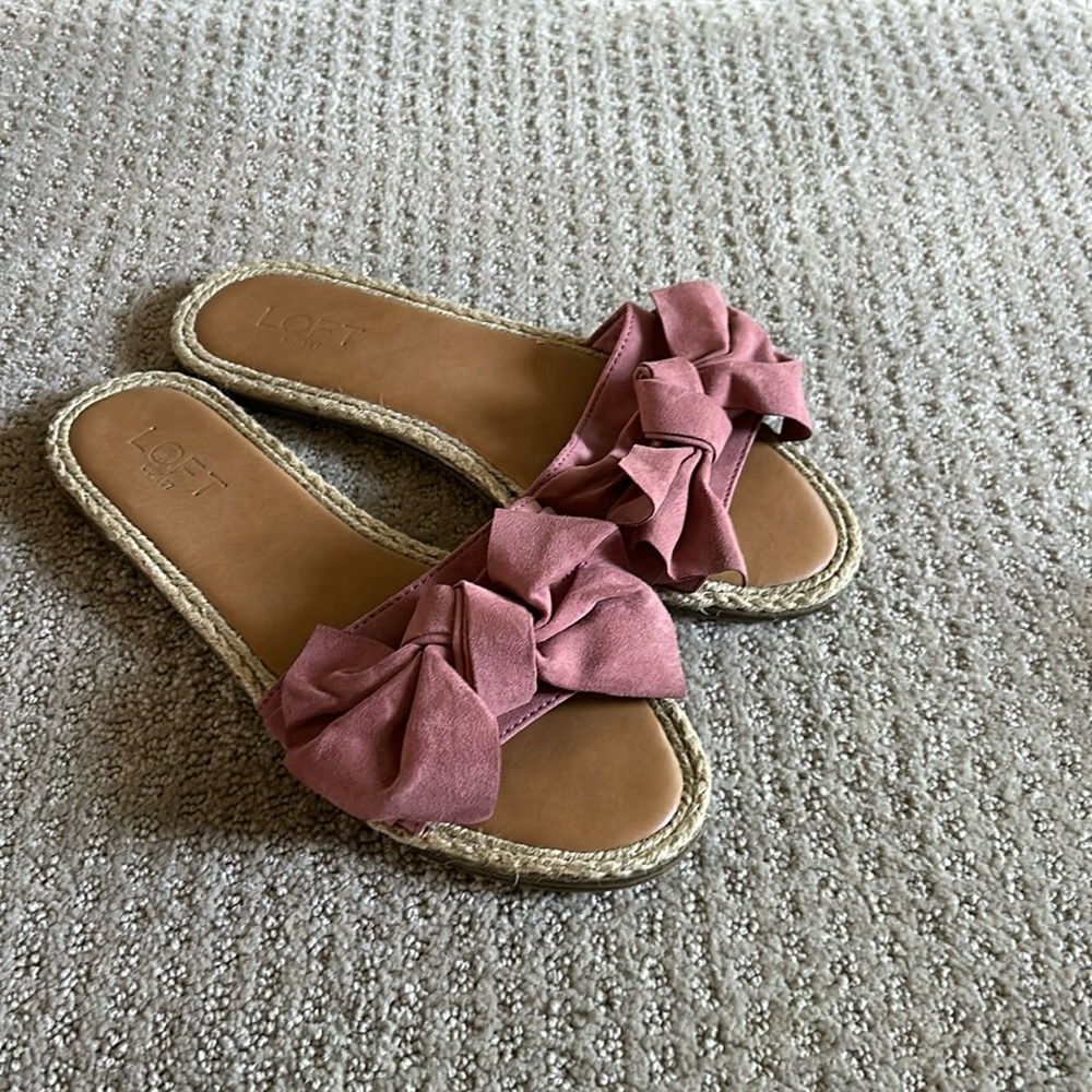 Loft pink slide on sandals